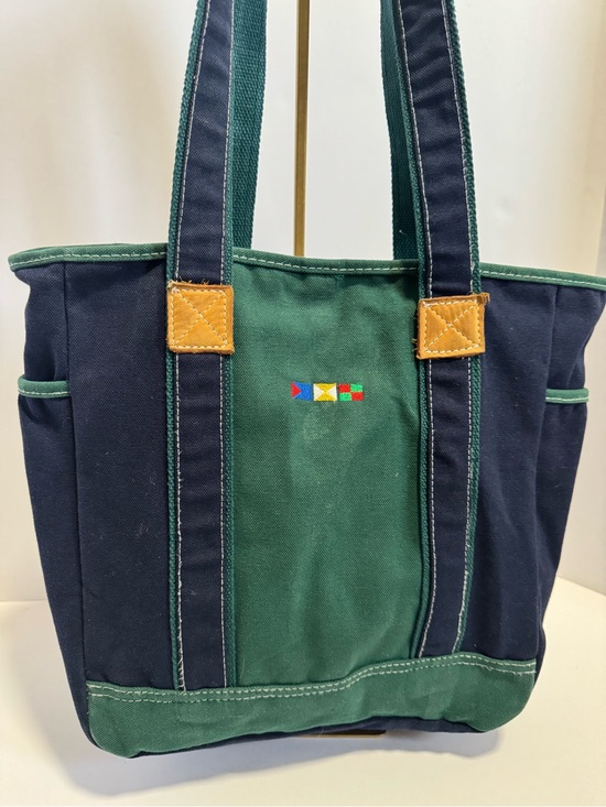 L.L. Bean Handbags - Vintage L.L. Bean Tote Bag Nautical Signal Flag Embroidery (L.L.B.)